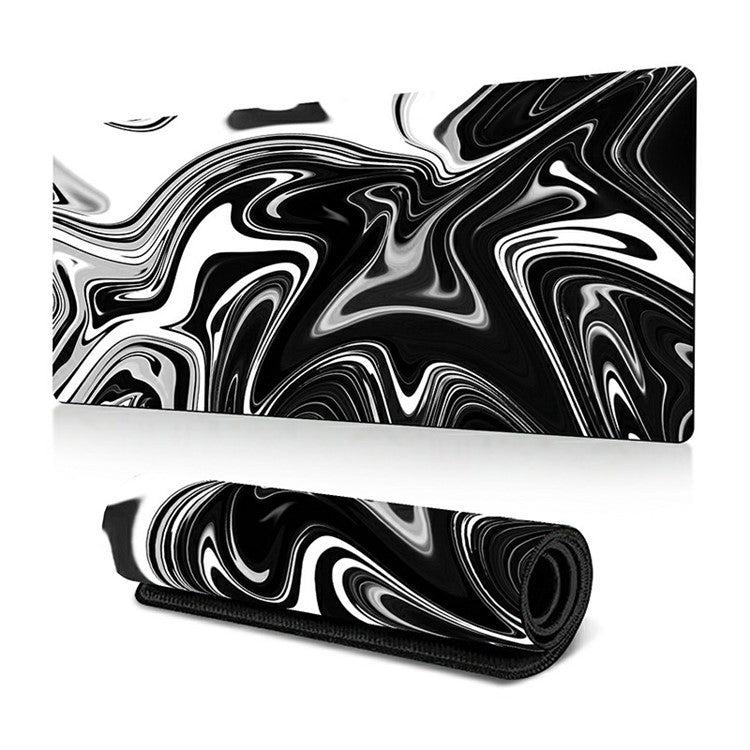 300 x 800 x 2mm Abstract Fluid Pattern Anti-Slip Mouse Pad Large Rubber Mouse Mat - Style J