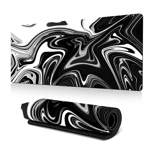 300 x 800 x 2mm Abstract Fluid Pattern Anti-Slip Mouse Pad Large Rubber Mouse Mat - Style J