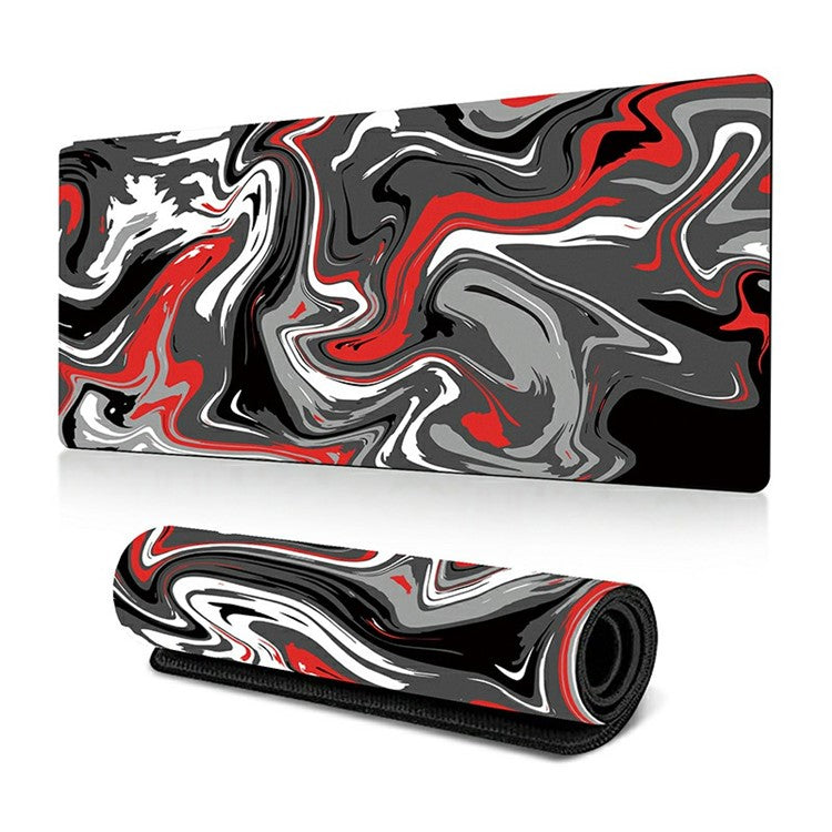 300 x 800 x 3mm Abstract Fluid Pattern Rubber Mouse Pad Large Non-Slip Mouse Mat - Style A