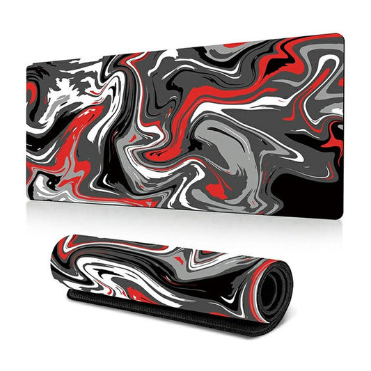 300 x 800 x 3mm Abstract Fluid Pattern Rubber Mouse Pad Large Non-Slip Mouse Mat - Style A