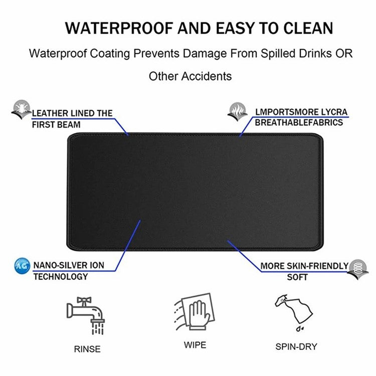 300 x 800 x 3mm Abstract Fluid Pattern Rubber Mouse Pad Large Non-Slip Mouse Mat - Style A