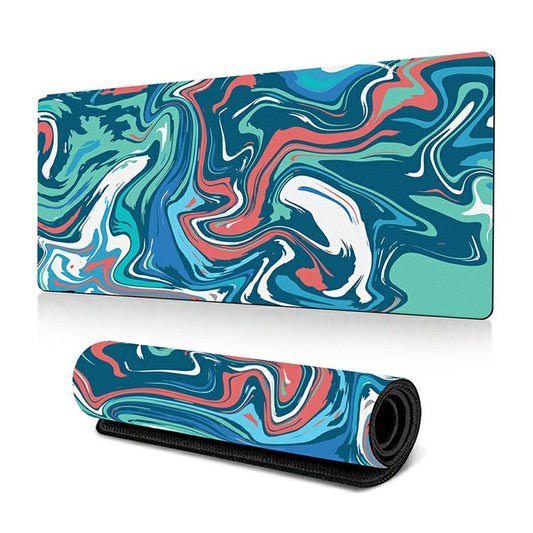 300 x 800 x 3mm Abstract Fluid Pattern Rubber Mouse Pad Large Non-Slip Mouse Mat - Style HStyle