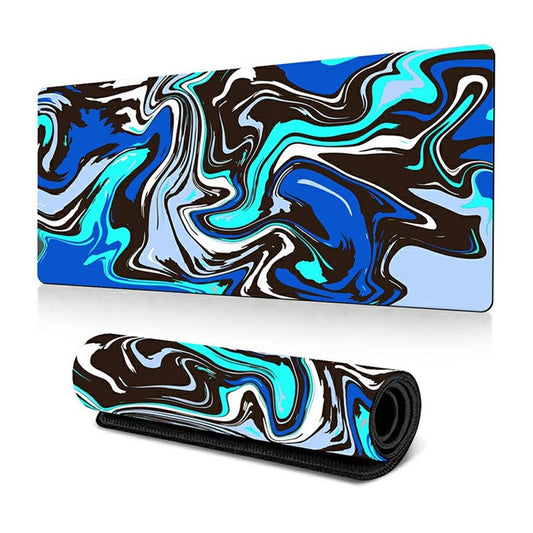 300 x 800 x 3mm Abstract Fluid Pattern Rubber Mouse Pad Large Non-Slip Mouse Mat - Style J