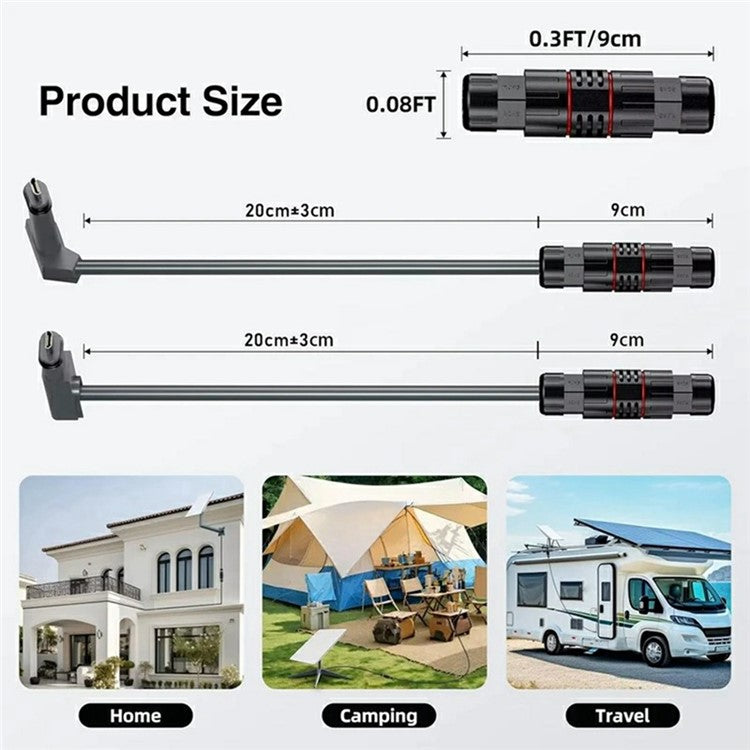 Starlink Gen 2 Ethernet Cable Adapter SPX Plug to RJ45 Connector for Router and Sideplate