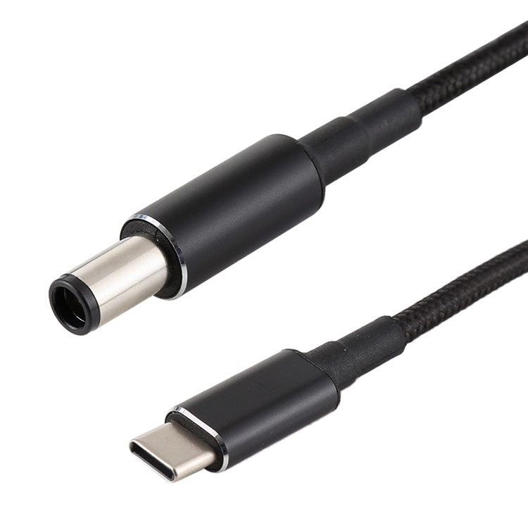 1.8m DC Power Plug PD 100W 7.4 x 0.6mm Male to Type-C Male Cable Nylon Braid for HP Notebook, ect.