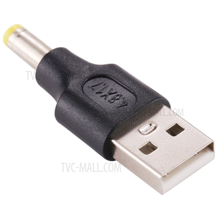 10Pcs 4.8 x 1.7mm Male To USB 2.0 Male Adapter DC Power Plug