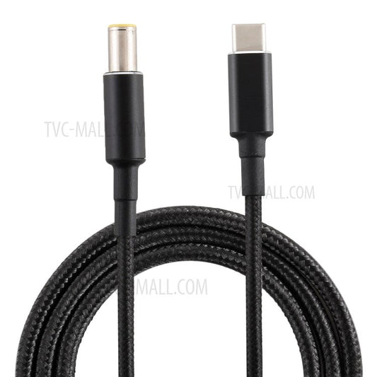 PD 100W 7.9 x 5.0mm Male to Type-C Male Nylon Braided Power Cord 1.8m
