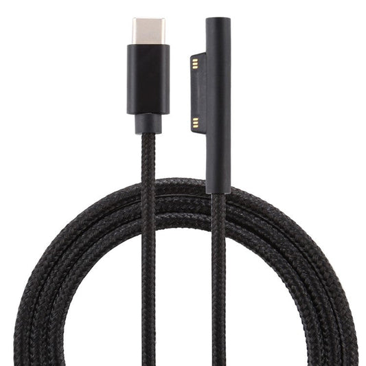 Type-C to 6Pin Nylon Notebook Power Adapter Cable 1.5m for Microsoft Surface Pro 3 / 4 / 5 / 6