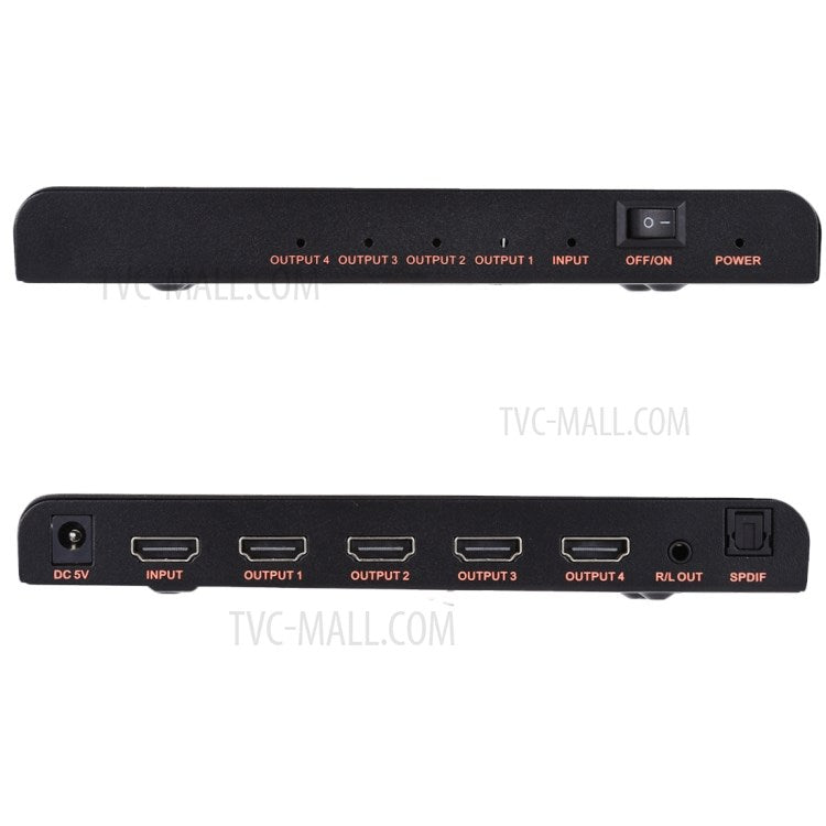 1x4 HDMI 2.0 4K@60Hz Splitter Support HDCP2.2 - UK Plug