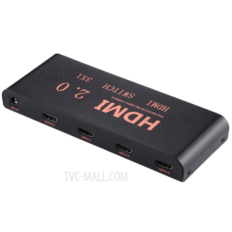 HDMI Switch 3x1 Multi-Viewer Splitter with Remote Control Support 4K/60Hz - EU Plug