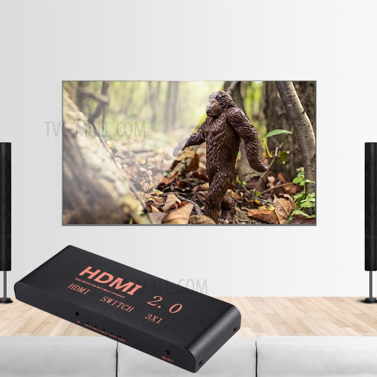 HDMI Switch 3x1 Multi-Viewer Splitter with Remote Control Support 4K/60Hz - UK Plug