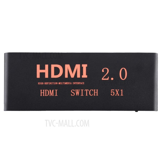 HDMI Switch 5x1 Multi-Viewer Splitter with Remote Control Support 4K/60Hz - US Plug