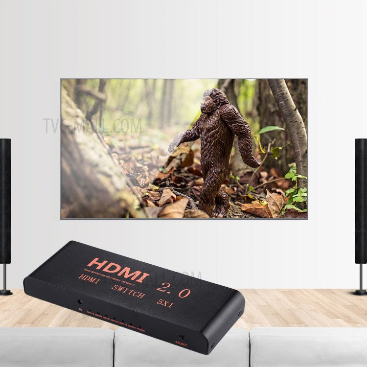 HDMI Switch 5x1 Multi-Viewer Splitter with Remote Control Support 4K/60Hz - UK Plug