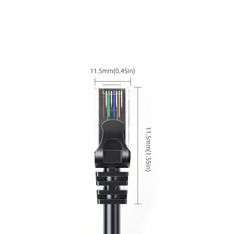 ESSAGER 0.5m Cat6 RJ45 Network LAN Cable Ethernet Cable Computer Patch Cord for Router - Round Wire
