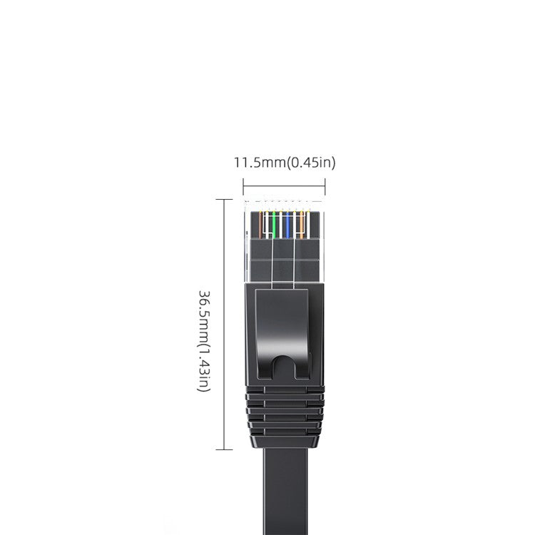 ESSAGER 10m Ethernet Cable CAT6 1000Mbps Gigabit Network Cable RJ45 High Speed Transmission Cord - Flat Wire