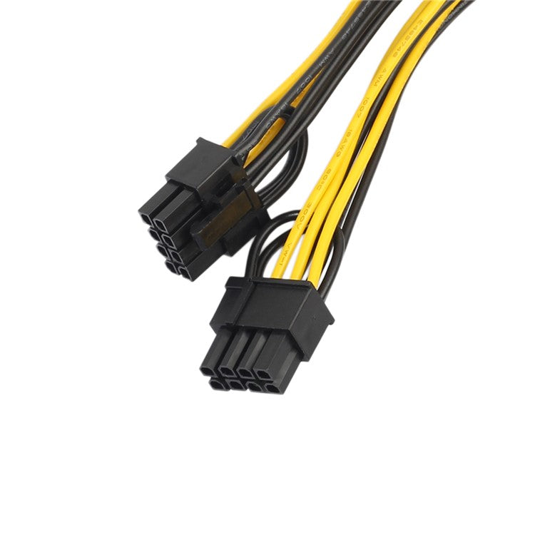 PCI-E 6-Pin to Dual 6+2-Pin (6-Pin/8-Pin) Splitter Cable Graphic Video Card 6-Pin to Dual 8-Pin Power Supply Cable 20cm