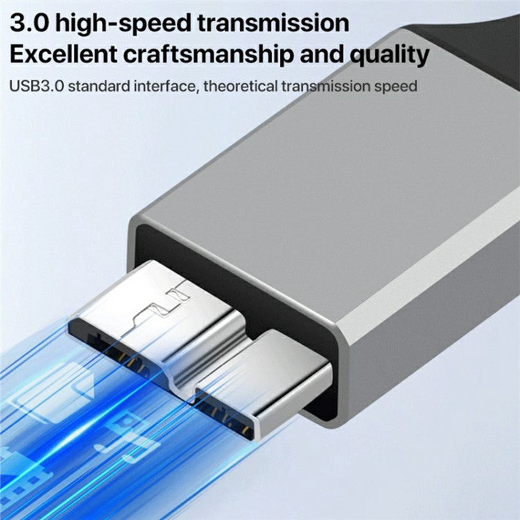 0.5m Plug and Play USB-A 3.0 Female to Micro B High Speed Transmission Mobile Hard Disk Data Cable