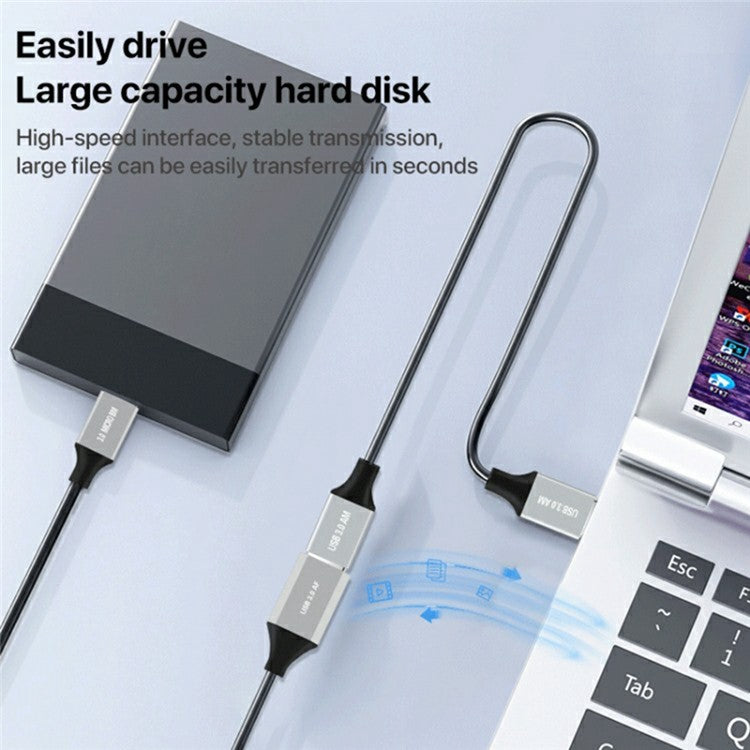 0.3m Type-C 3.0 to Micro B Male to Male Mobile Hard Disk Adapter Cable PVC Wire