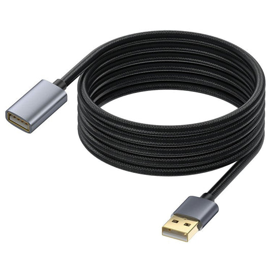 USB Extension Cable 5m USB 2.0 Type A Male to Female Extender Cord for Printer, Keyboard, Mouse, Flash Drive