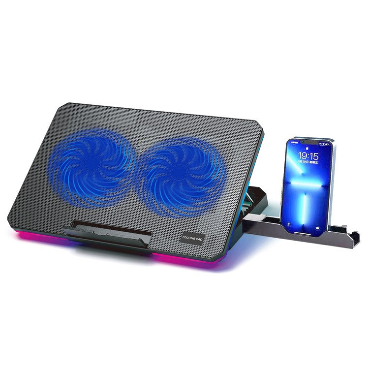 NF250 Dual Fan Laptop Cooling Pad Adjustable Angle Notebook Cooler Stand
