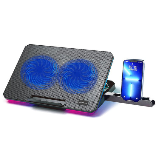NF250 Dual Fan Laptop Cooling Pad Adjustable Angle Notebook Cooler Stand