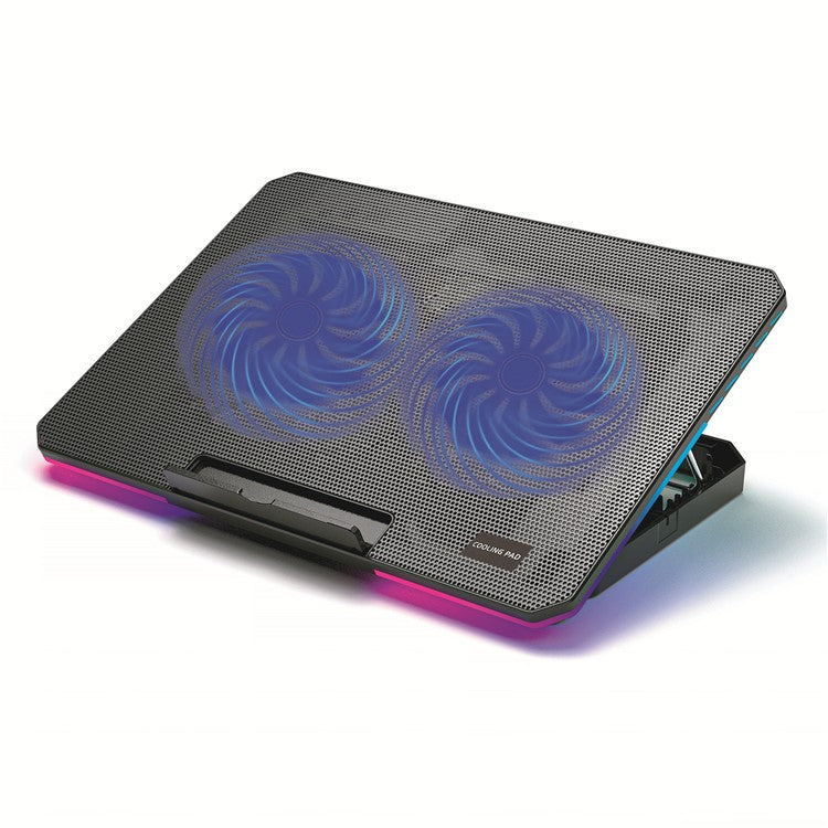 NF250 Dual Fan Laptop Cooling Pad Adjustable Angle Notebook Cooler Stand