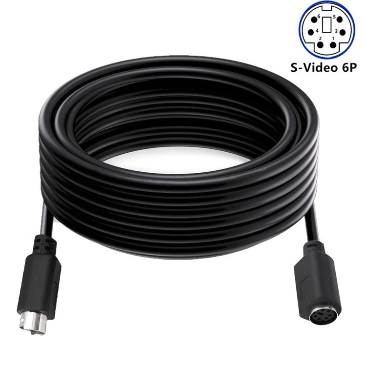 3m Mini DIN 6 Pin Cable Male to Female Straight Head Copper Core Extension Cord