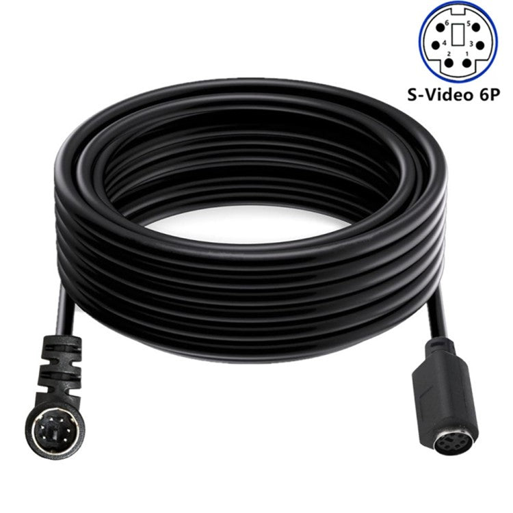 Mini DIN 6 Pin Cable 0.5 Meter Male to Female Right Angle Connector Copper Core Extension Cord