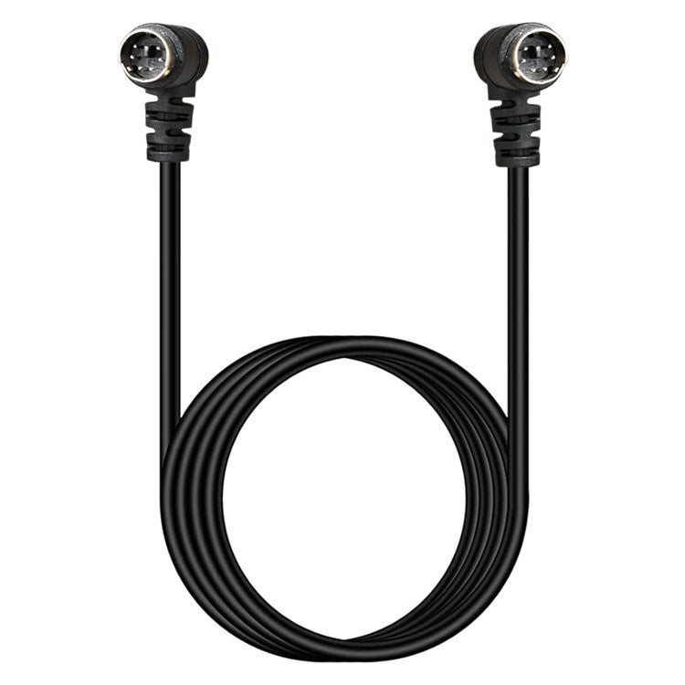 Mini DIN 6 Pin Cable 0.5 Meter Male to Male Double Right Angle Connector Copper Core Extension Cord
