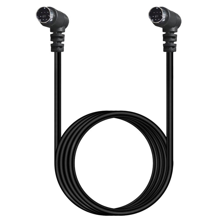 0.5m Mini DIN 7 Pin S-Video Cable Elbow Male to Elbow Male Audio Video Transfer Cord