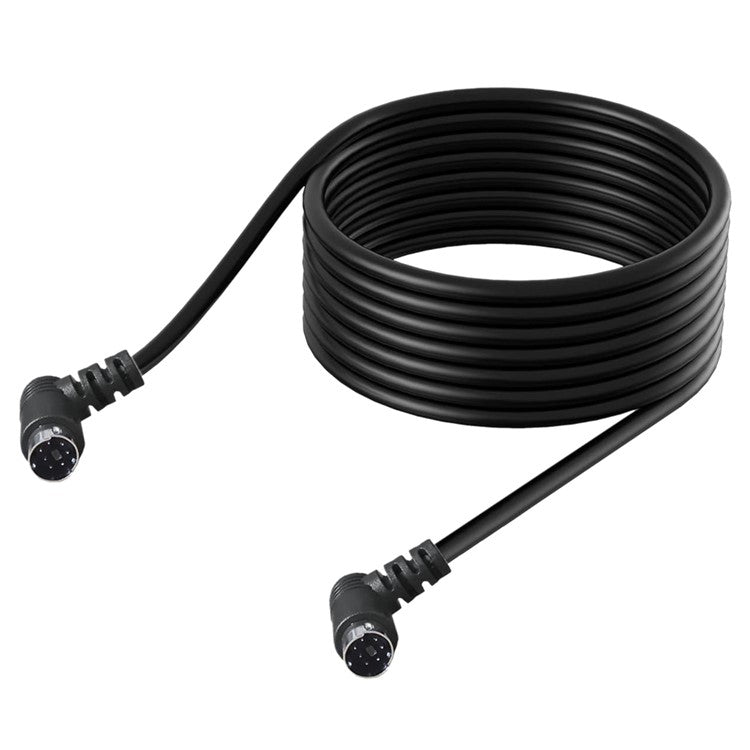 0.5m Mini DIN 7 Pin S-Video Cable Elbow Male to Elbow Male Audio Video Transfer Cord