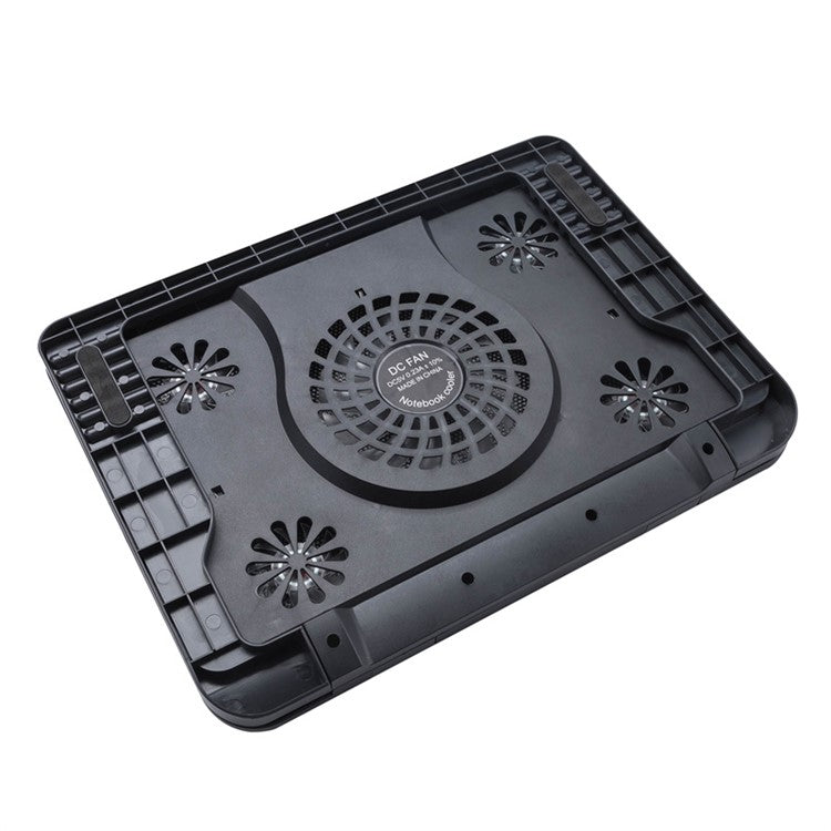 N137 Desktop 5 Cooling Fan Notebook Computer Cooling Pad Laptop Cooler with Adjustable Stand Function for Gaming Working