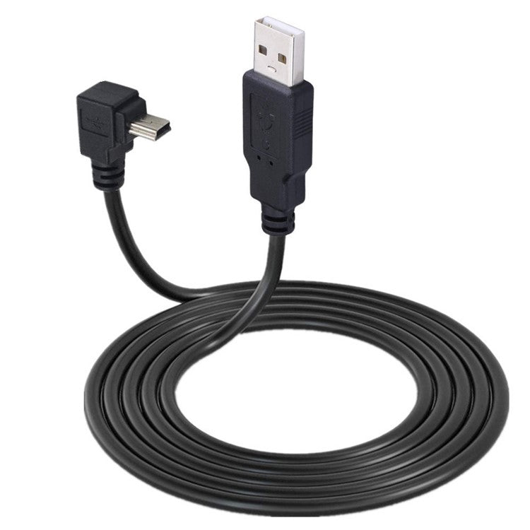 JUNSUNMAY 1.5m USB A 2.0 to Mini B 5 Pin Adapter Cable for Hard Drive / Digital Camera / Phone - Up Elbow