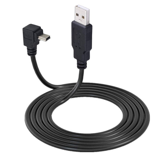 JUNSUNMAY 1.5m USB A 2.0 to Mini B 5 Pin Adapter Cable for Hard Drive / Digital Camera / Phone - Up Elbow