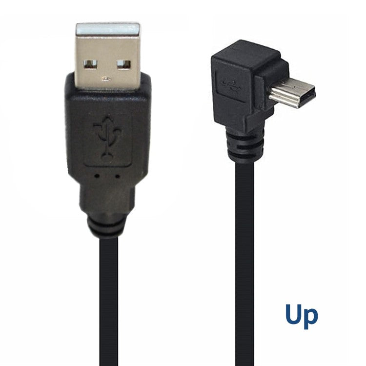 JUNSUNMAY 1.5m USB A 2.0 to Mini B 5 Pin Adapter Cable for Hard Drive / Digital Camera / Phone - Up Elbow