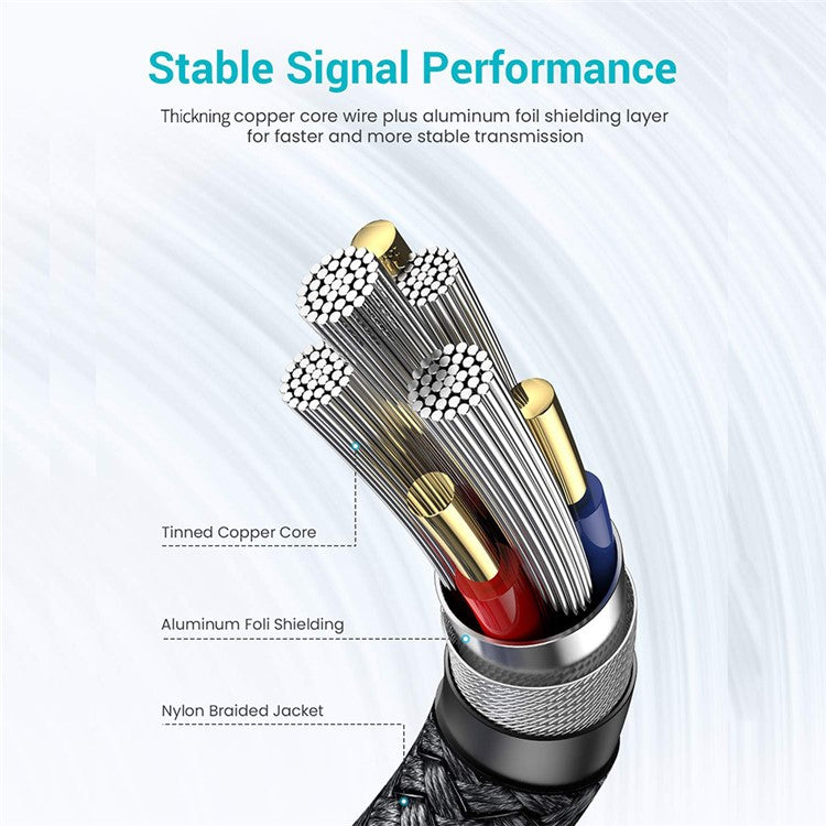 JUNSUNMAY 2m USB 3.0 Male to Female 2A Charging High Speed 5Gbps Data Cable Nylon Extension Cord