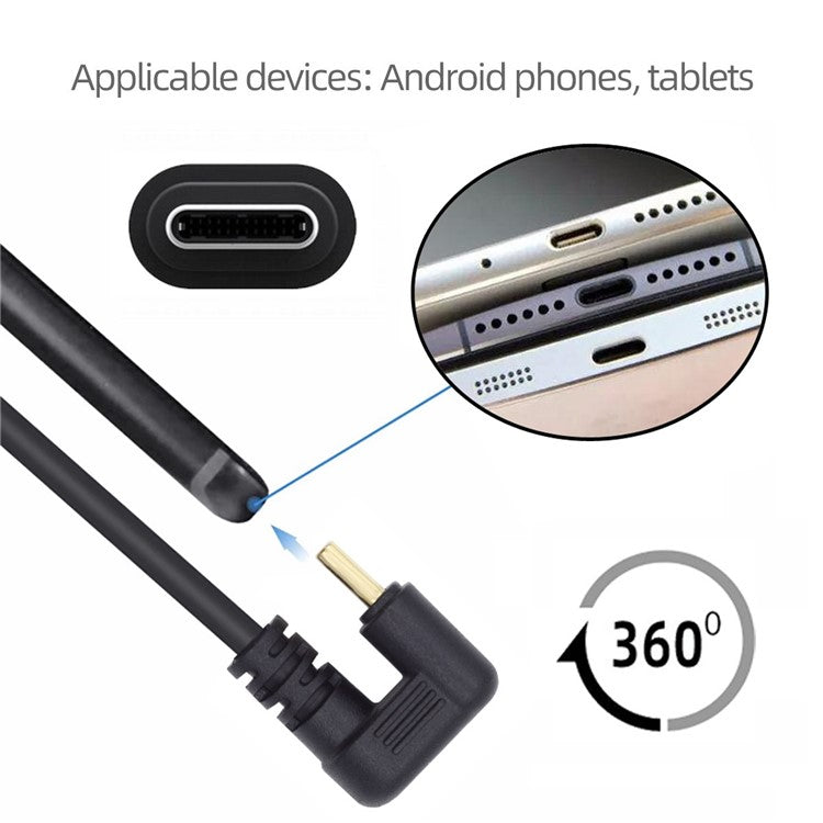 UC-101-LE 0.3m 5Gbps USB3.0 Type-A to Type-C Opposite U Shape 90-degree Left Angled Cable