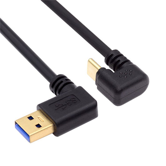 UC-101-RI 30cm USB3.0 Type-A to Type-C Male to Male 5Gbps Data Cable U-Shape USB-C Cord