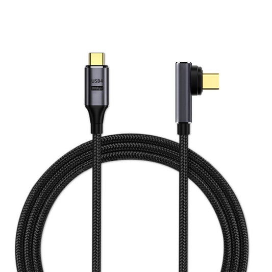 2m PD 100W 5A USB4.0 Front-Angled Magnetic Charging Cable 8K / 60hz Type-C to Type-C 20Gbps Data Cable