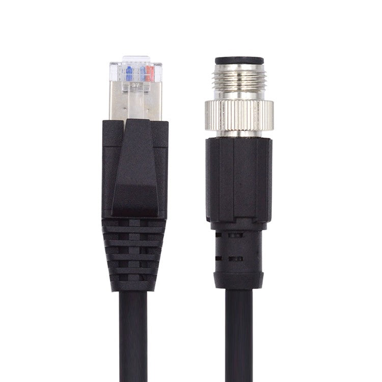 UT-021-1.0M M12 Type-D D-coded 4Pin Male to RJ45 Cat5e Male Cable Lan ...