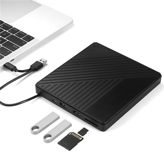 005 External Type-C / USB Laptop Computer CD DVD Playback Burning Optical Drive SD TF Card Reader