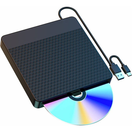 X001 External Optical Drive CD / DVD Burner Reader USB 3.0+Typle C Disc Player