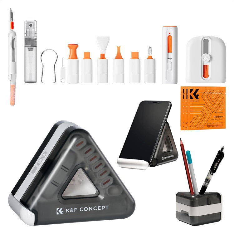 Q6C Multi-Functional Cell Phone Cleaning Brush Set for Laptops, Cameras, Bluetooth Earbuds, and Keyboards