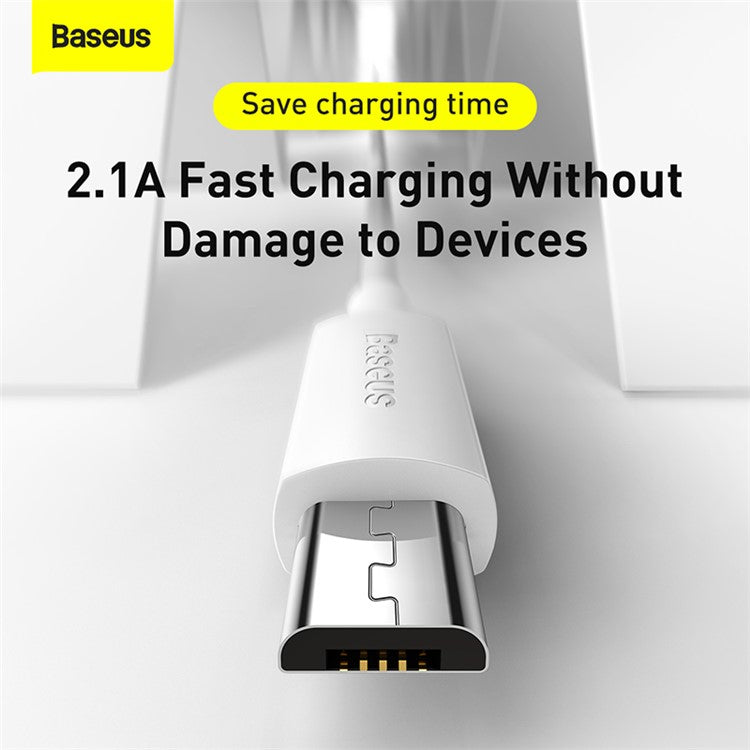 [2PCS/Set]BASEUS Simple Wisdom Data Cable Kit USB to Micro 2.1A, 1.5m