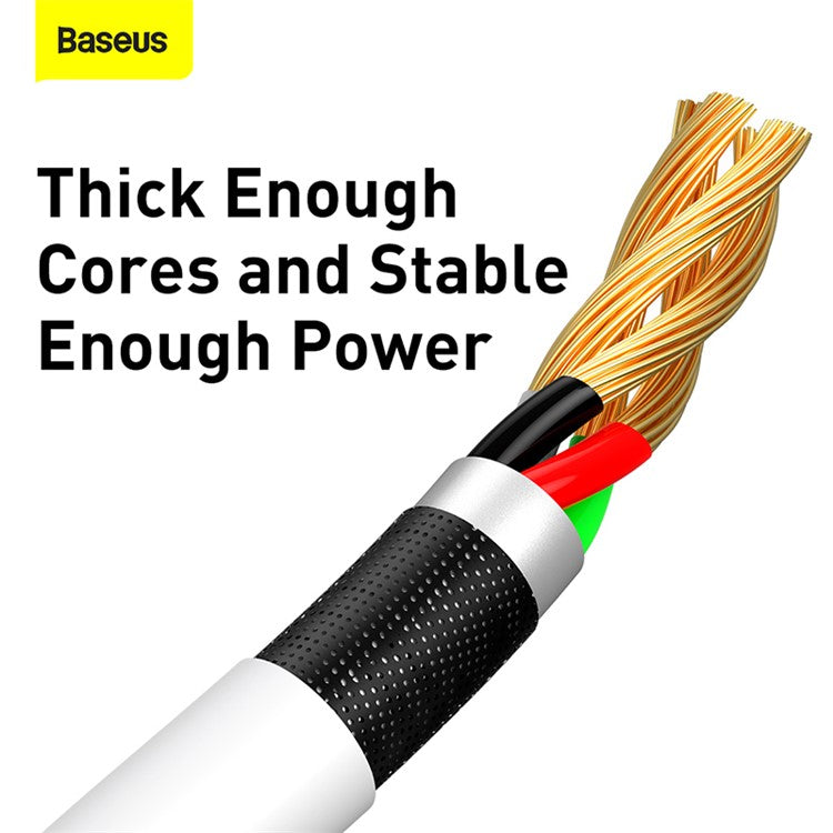 [2PCS/Set]BASEUS Simple Wisdom Data Cable Kit USB to Micro 2.1A, 1.5m