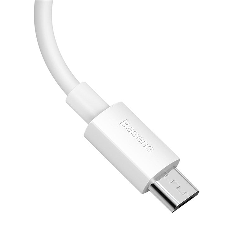 [2PCS/Set]BASEUS Simple Wisdom Data Cable Kit USB to Micro 2.1A, 1.5m