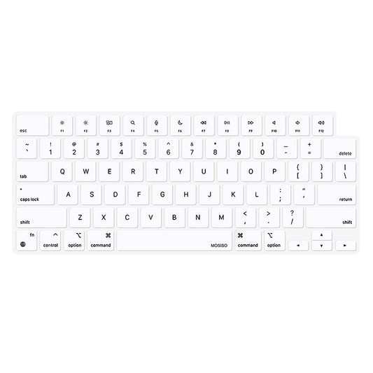 MacBook Pro 14.2 / Pro 16.2 / Air 13.6 / Air 15.3 ENKAY US Version Keyboard Cover Soft Silicone Protective Film - White
