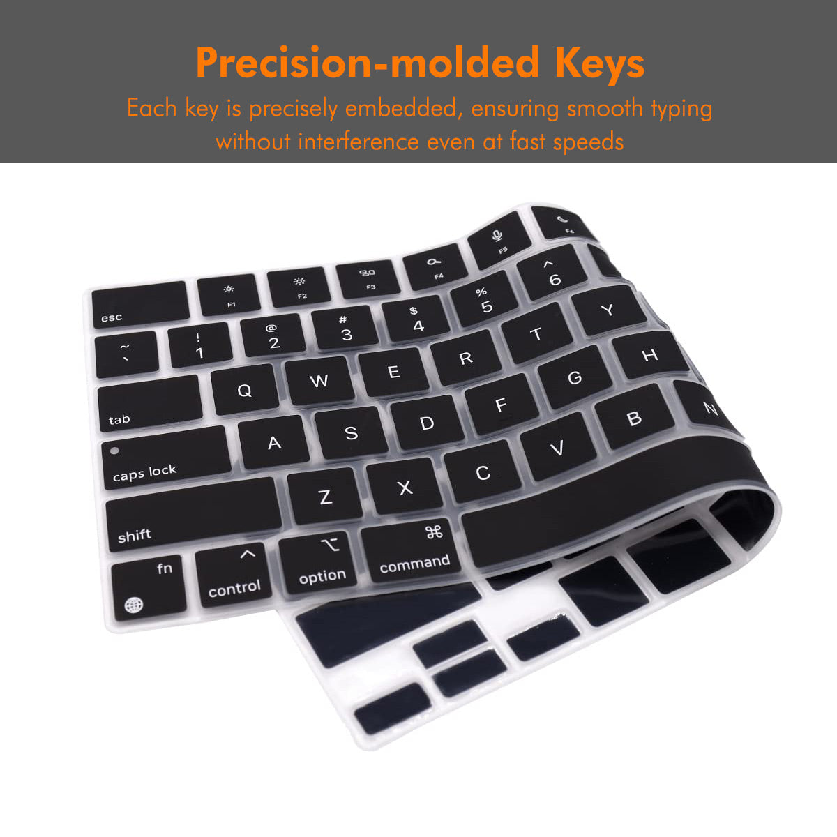 MacBook Pro 14.2 / Pro 16.2 / Air 13.6 / Air 15.3 ENKAY US Version Keyboard Cover Soft Silicone Protective Film - White