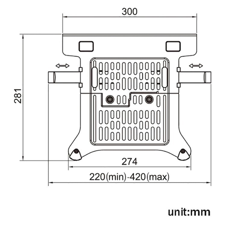 NORTH BAYOU FP-2 For 10"-17" Laptop Mount Holder Notebook Tray Compatible with VESA 75x75mm / 100x100mm