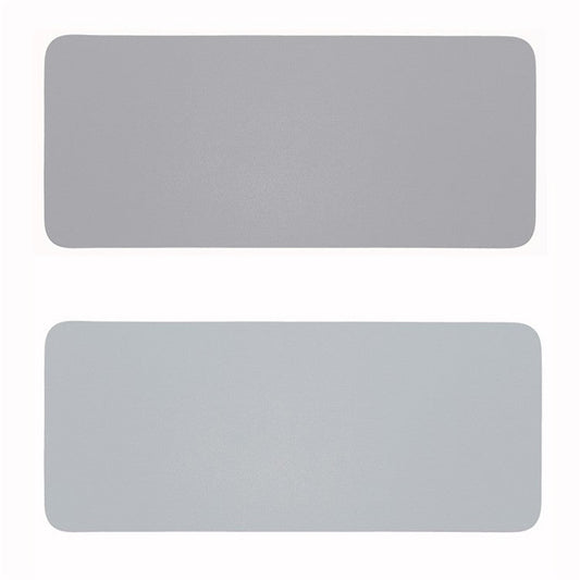 30x60cm Large Size PU Leather Double Sided Mouse Pad Waterproof Non-slip Mouse Mat Office Laptop Desk Mat - Grey/Grey